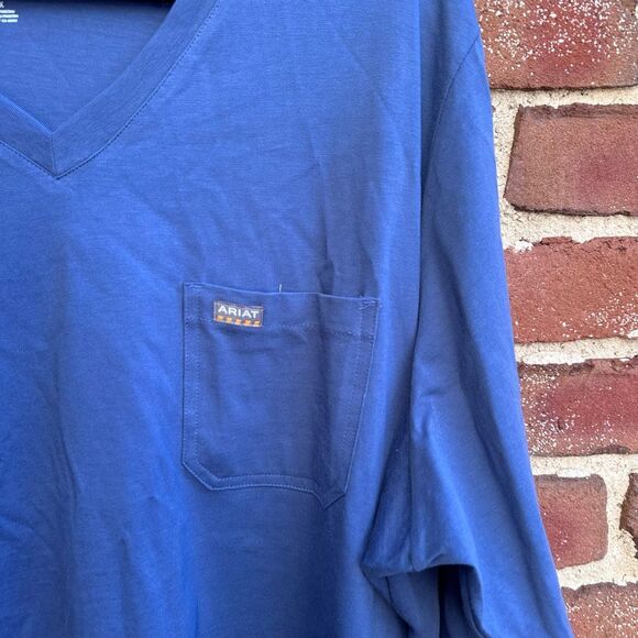 ARIAT Rebar Cotton Strong Blue T-Shirt long sleeve womens plus 3X NEW - Picture 3 of 10